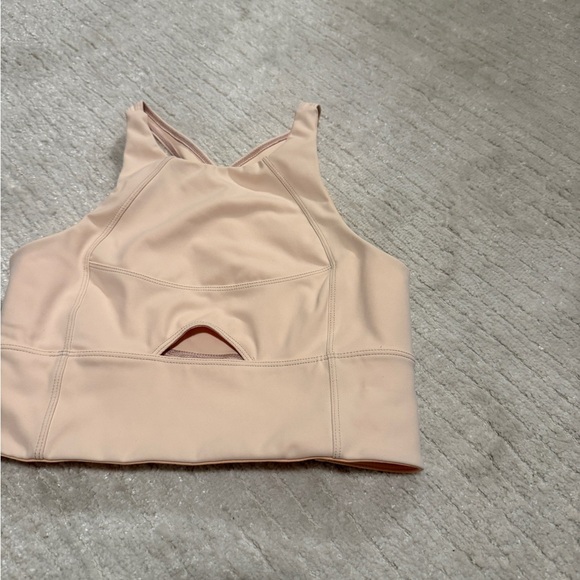 Peach Cutout Sports Bra - Picture 2 of 4